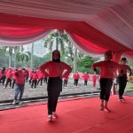 Senam Indonesia Cinta Tanah Air (Sicita) PDIP yang diikuti ratusan kader PDIP Sumsel (Dok. Humas PDIP Sumsel)