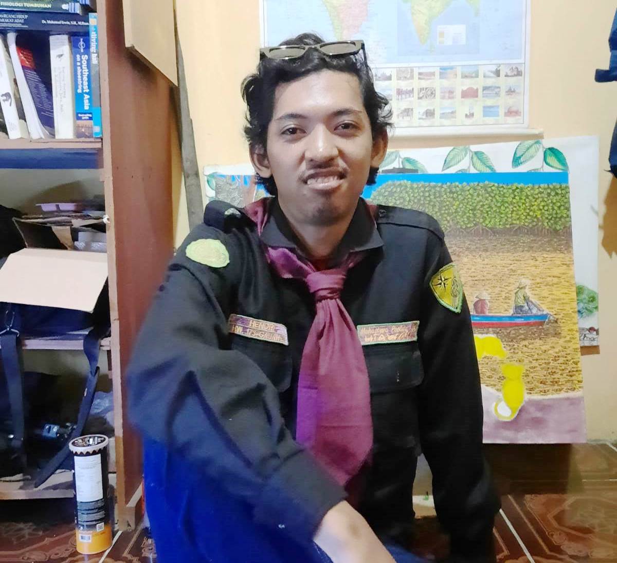 Redo Ilmansyah, anggota Mapala Hiawata UMP yang menjadi bagian tim Ekspedisi Jalur Utara Gunung Patah 2.852 MASL (Dok. Pribadi Redo Ilmansyah / Indodaily.co)
