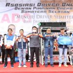 Gubernur Sumsel Herman Deru ketika hadir pada HUT ke 5 Asosiasi Driver Online (ADO) Sumsel di Stadion Kamboja Palembang (Dok. Humas Pemprov Sumsel)