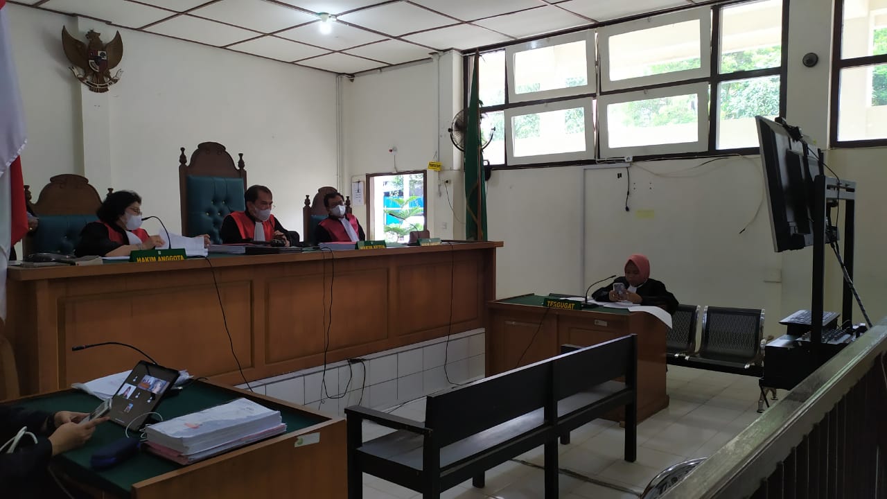 Suasana di Pengadilan Negeri (PN) Palembang, Selasa (13/9)