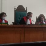 Suasana sidang pembacaan tuntutan terhadap terdakwa Yetty Oktaria di PN Palembang