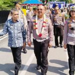 Direktur Kamsel Korlantas Polri Brigjen Pol Chryshnanda Dwilaksana saat  peresmian Kampung Tertib Lalu Lintas Ogan Ilir