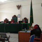 Suasana sidang di Pengadilan Negeri (PN) Palembang, Kamis (15/9)