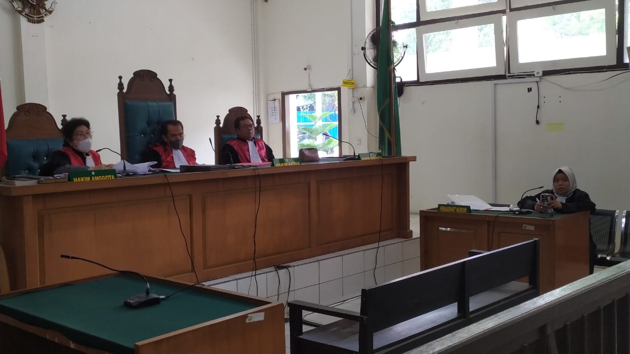Suasana sidang di Pengadilan Negeri (PN) Palembang