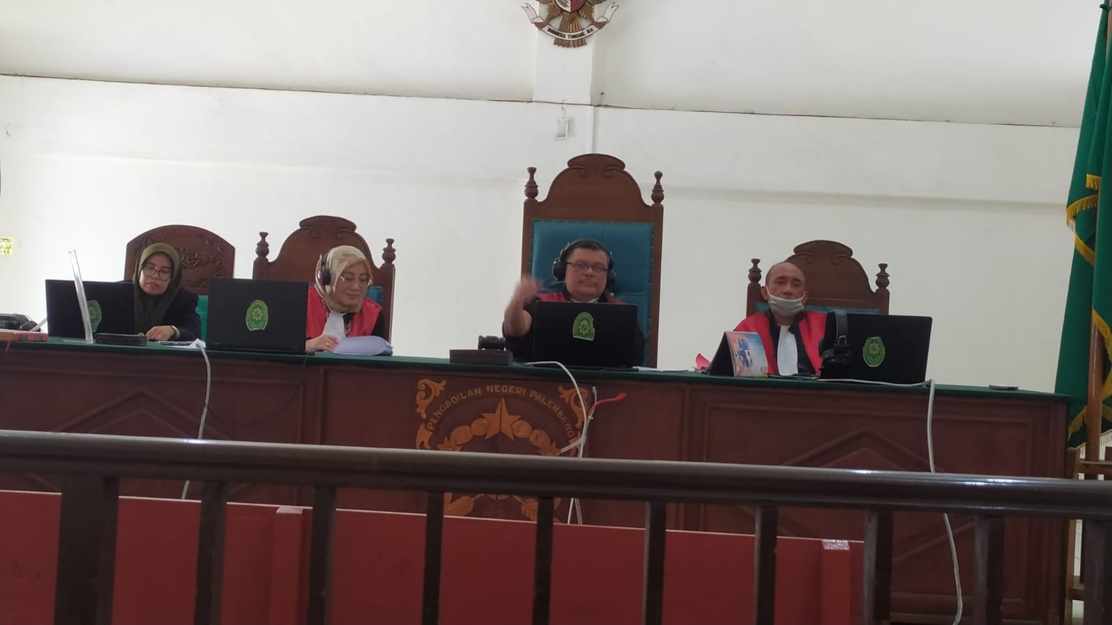 Suasana di Pengadilan Negeri (PN) Palembang, Rabu (28/9/2022