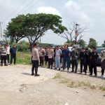 Sejumlah personel gabungan dari Polsek dan Polres Ogan Ilir mengikuti Apel Persiapan Pencocokan Objek Rencana Eksekusi lahan