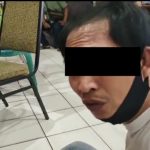 Ujang (36), pelaku copet anggota bhayangkari saat diamankan polisi, Jumat (7/10)