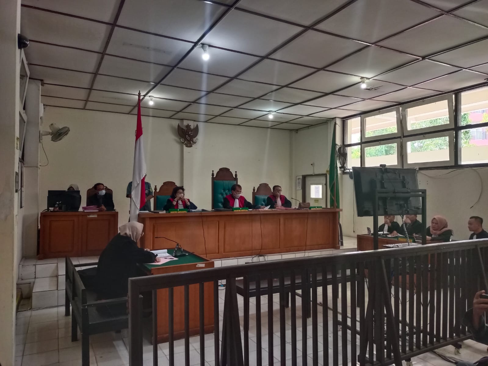 Suasana sidang di Pengadilan Negeri Palembang