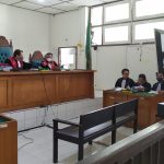Suasana sidang di Pengadilan Negeri (PN) Palembang, Kamis (13/10/2022)