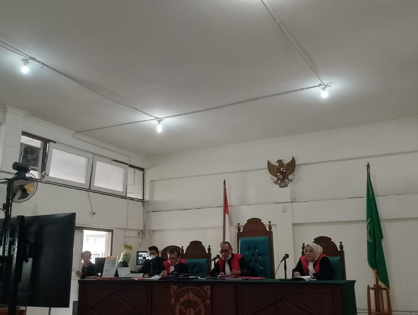 Suasana di Pengadilan Negeri Palembang, Selasa (25/10/2022)