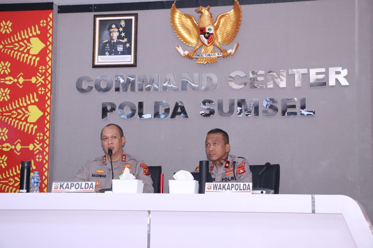 Kapolda Sumsel, Irjen Pol A Rachmad Wibowo SIK dan Wakpolda Sumsel Brigjen Pol Rudi Setiawan SIK MH