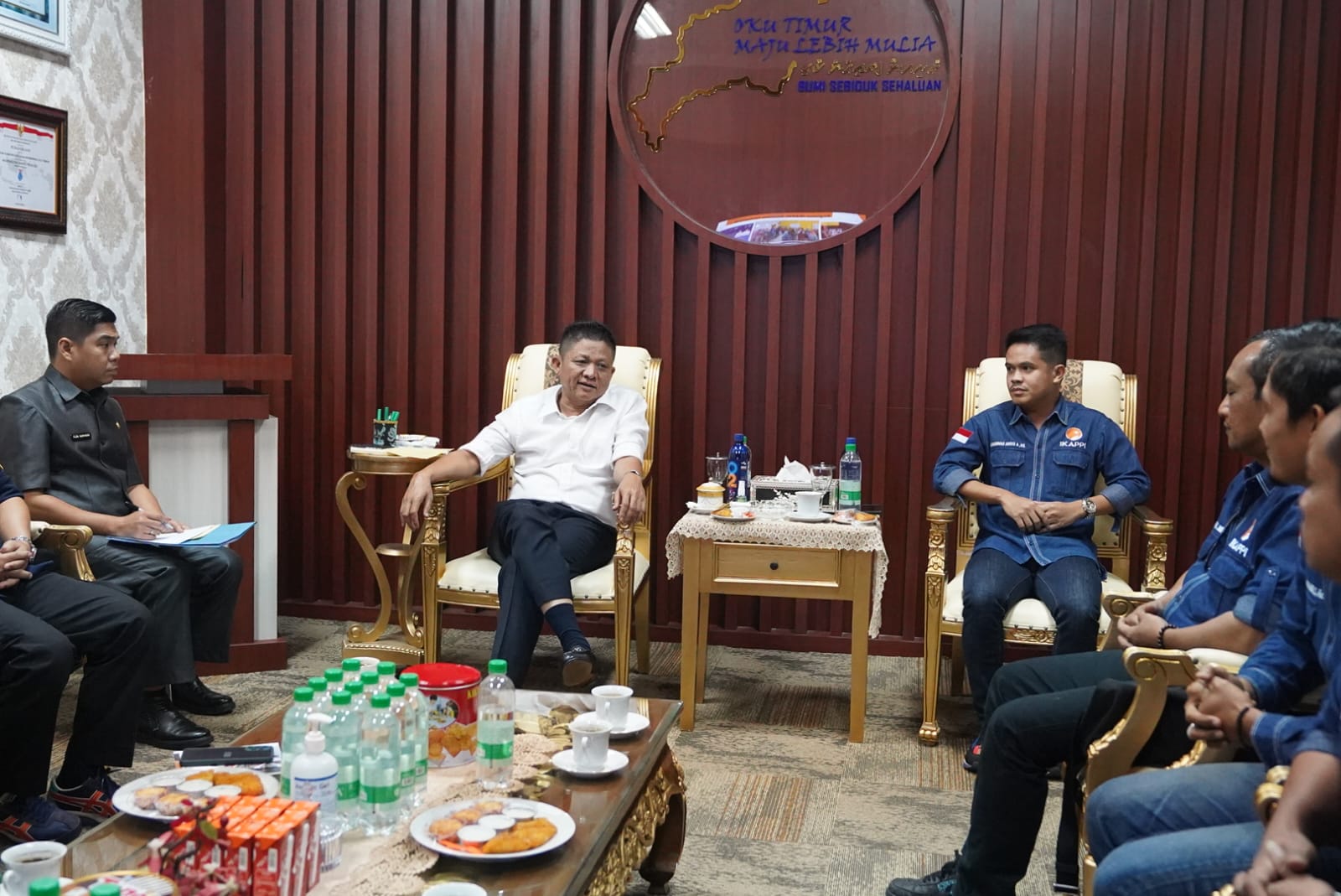 Pengurus Ikatan Pedagang Pasar Indonesia (IKAPPI) Sumsel audiensi dengan  Bupati OKU Timur, Jumat (18/10/2022)