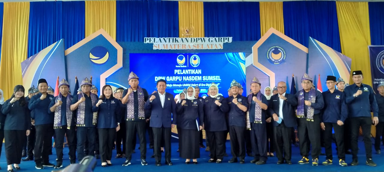 Pelantikan Pengurus Gerakan Restorasi Pedagang dan UMKM Sumatra Selatan (GARPU Sumsel), Minggu (30/10/2022)