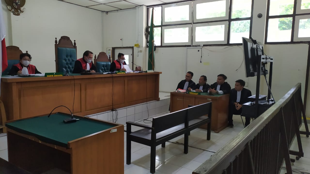 Suasana sidang di Pengadilan Negeri (PN) Palembang, Senin (31/10/2022)