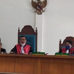 majelis hakim Sahlan Efendi SH MH memimpin jalannya persidangan di PN Palembang Kamis (24/11/2022)