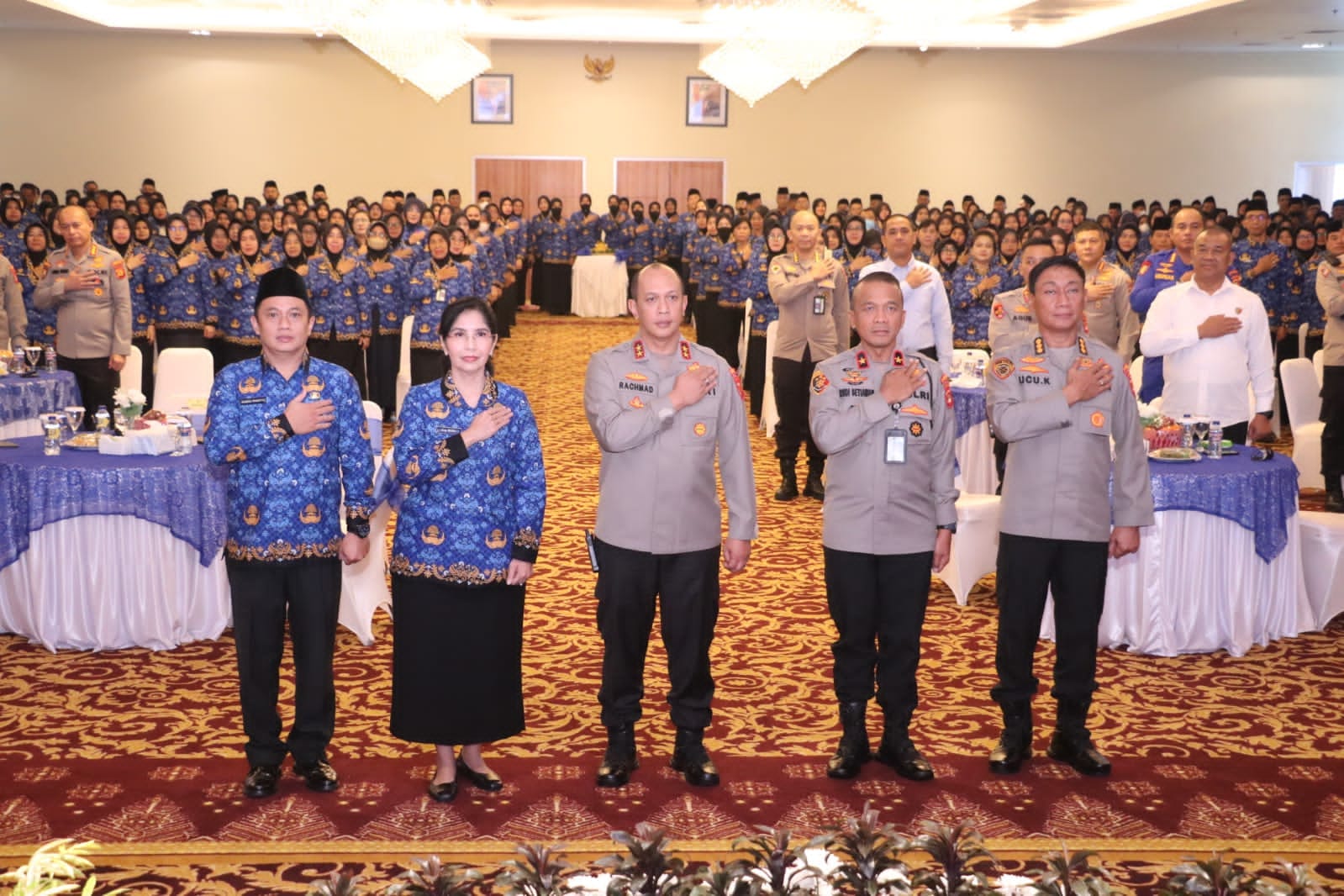 Kapolda Sumsel saat menghadiri syukuran HUT ke-51 KORPRI