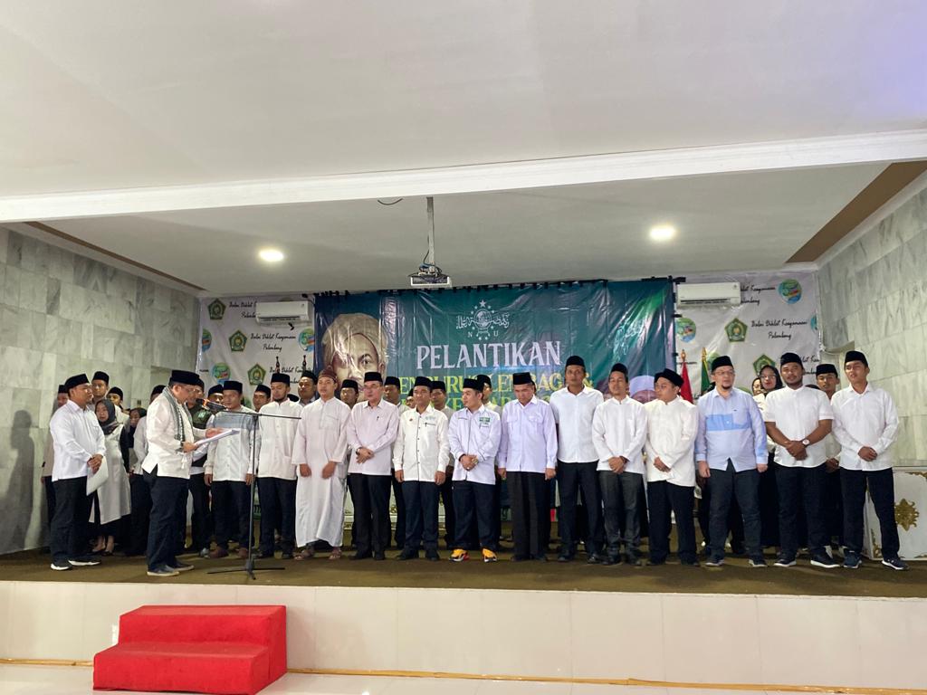 Pelantikan pengurus lembaga dan Muskercab  I PCNU kota Palembang, Rabu (30/11/2022)