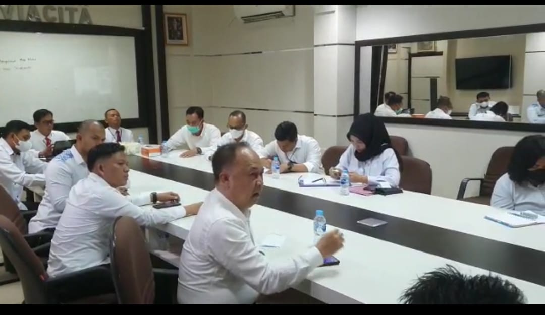 Direktur Ditreskrimsus Polda Sumsel, Kombes Pol M Barly Ramadhany SH SIK saat Zoom Meeting, Rabu (30/11/2022)