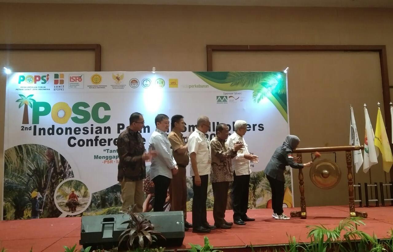 Perkumpulan Forum Kelapa Sawit Jaya Indonesia (POPSI) menggelar Indonesian Palm Oil Smallholders Conference (IPOSC) and Expo 2022, Selasa (29/11/2022)