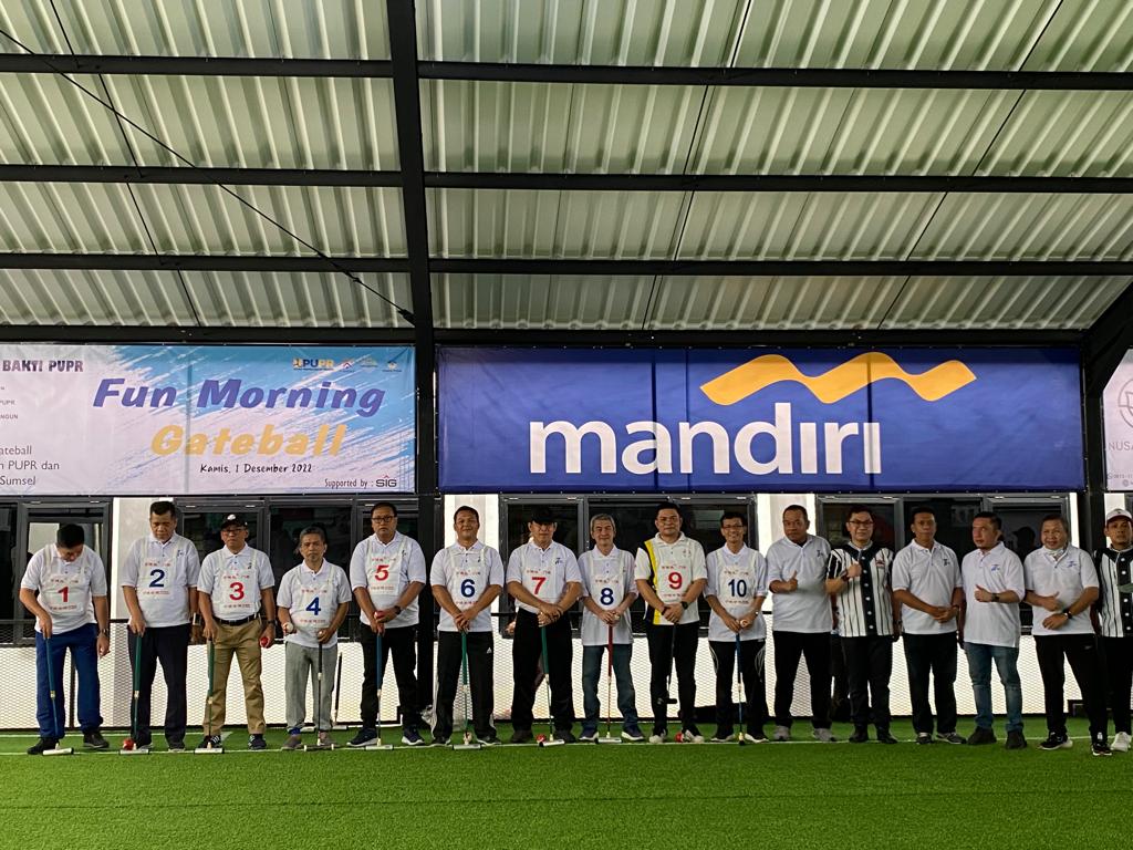 Friendly Match Gateball antara Balai Kementrian PUPR dan Dinas PU provinsi Sumatera Selatan, sekaligus Peresmian Fun Morning Gateball yang diselenggarakan di wilayah PU provinsi Sumsel, Kamis (01/12/2022)