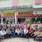 Kapolsek Seberang Ulu Satu memberikan arahan kepada jajaran Polsek SU I terkait antisipasi balap liar