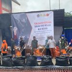 Pemusnahan bersama barang yang menjadi milik negara eks penindakan kepabean dan cukai di lingkungan Kanwil DJBC Sumatera Bagian Timur, KPPBC TIMP B Palembang. Selasa (13/12/2022)