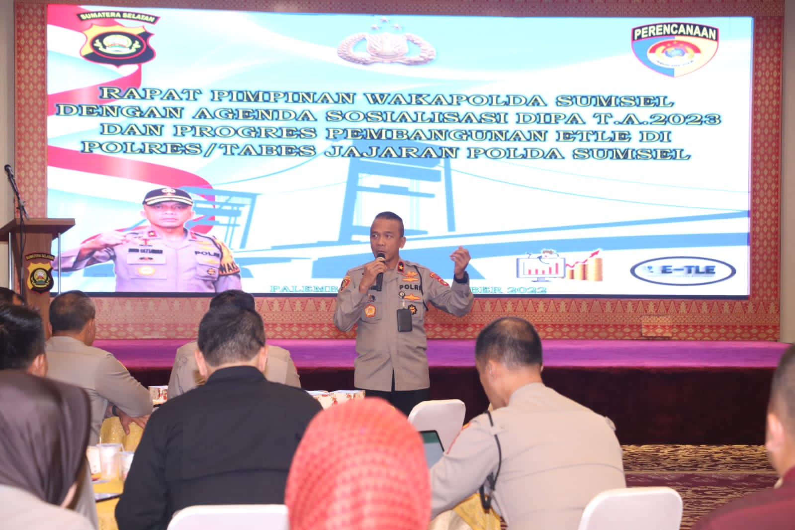 Wakapolda Sumsel, Brigjen Pol Rudi Setiawan SIK MH melakukan sosialisasi Daftar Isian Pelaksanaan Anggaran (DIPA) 2023