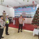 Kapolres Muba Akbp Siswandi Sik SH MH  berserta rombongan mengecek kesiapan pengamanan natal, Sabtu (24/12/2022) di GPdI (Gereja Pantekosta di Indonesia) Desa Rimba Ukur, Kecamatan Sekayu