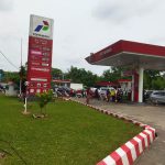 Salah satu SPBU yang ada di Kota Palembang