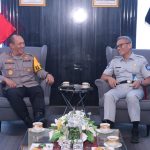 Kepala Kepolisian Daerah Sumsel, Irjen Pol Irjen Pol A.Rachmad Wibowo SIK , menerima kunjungan dari Kepala PT Jasa Raharja Cabang Sumsel, Abdul Haris SE.