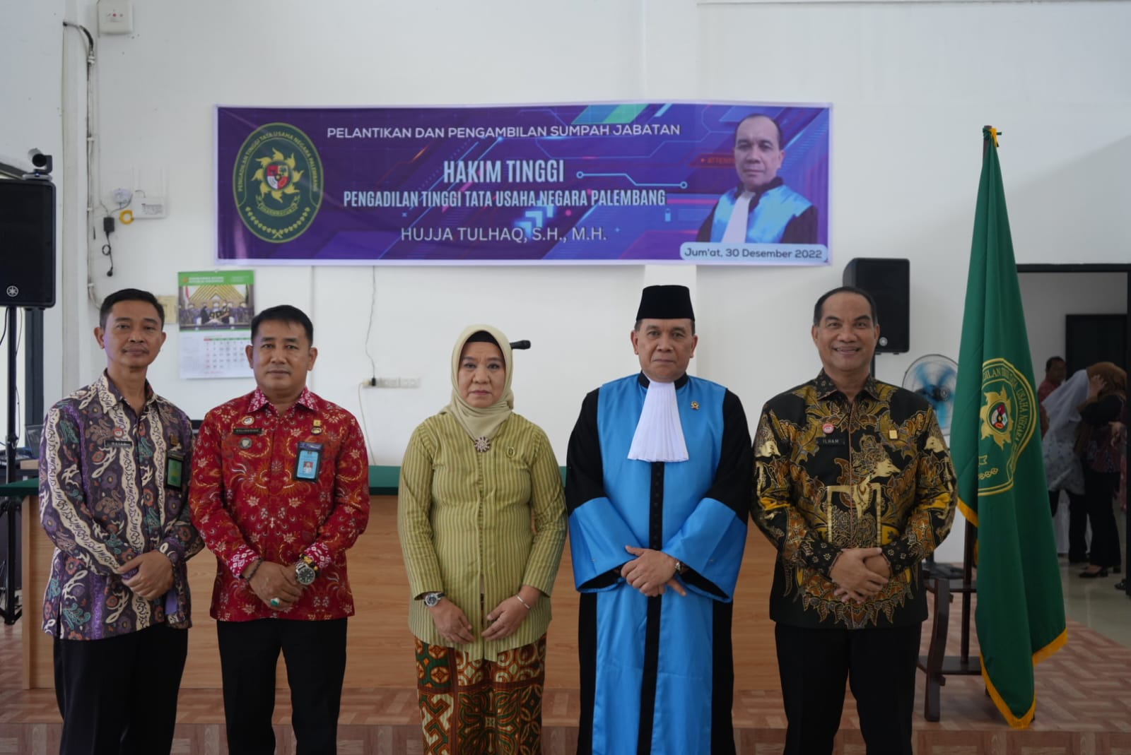 Kakanwil Kemenkumham Dr Ilham Djaya, Jumat (30/12) saat berkunjung ke kantor Pengadilan Tinggi Tata Usaha Negara Palembang