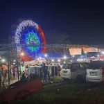 Pasar malam masih beroperasi di kawasan Stadion Segitiga Emas Kayuagung, Sabtu (31/12/2022) malam