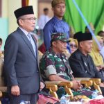Upacara peringatan Hari Amal Bhakti (HAB) Kementerian Agama Republik Indonesia ke-77 di Kabupaten Musi Banyuasin, Rabu (3/1/22022)