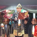 Bupati Banyuasin, H Askolani saat jadi inspektur upacara peringatan Hari Amal Bhakti ke-77 Kemenag, Rabu (3/1/2023)