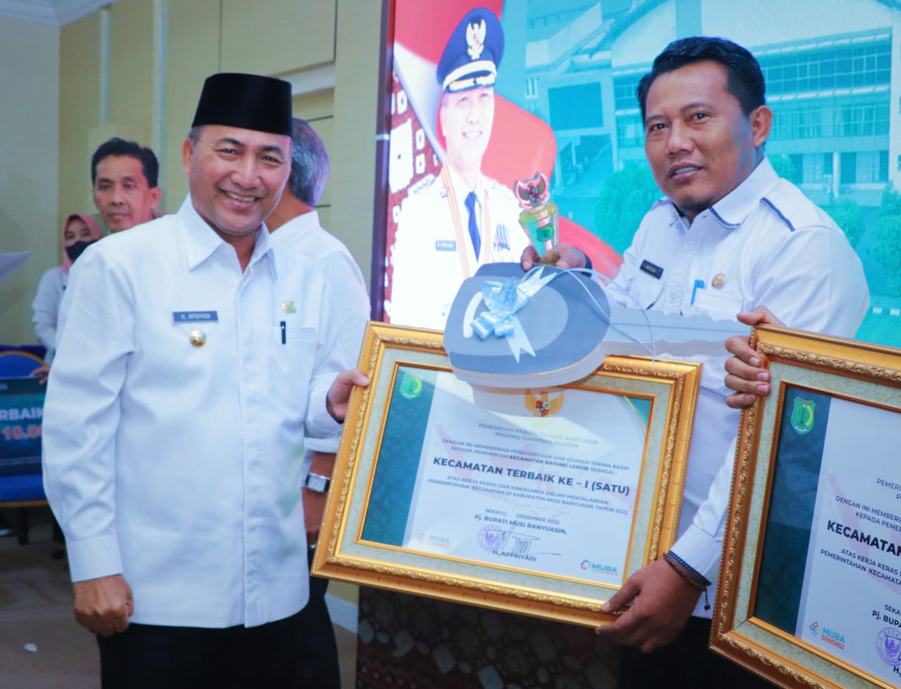 Pj Bupati Musi Banyuasin Apriyadi Mahmud, Rabu (4/1/2023) usai memimpin Rapat Staf Jajaran Pemkab Muba