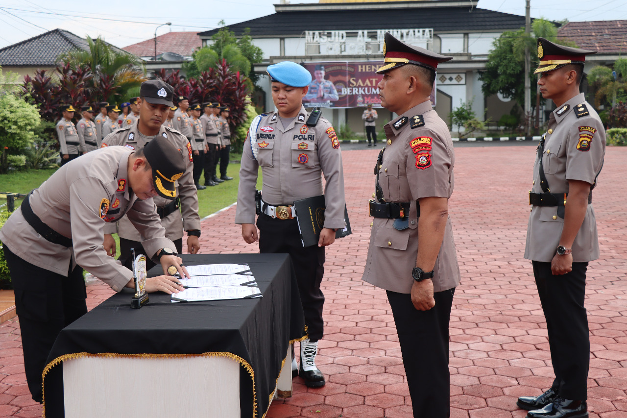 Sertijab Kabag OPS di Mapolres Muba, Jumat (6/1/2023)