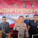 Kapolrestabes Palembang, Kombes Pol Mokhamad Ngajib saat konferensi pers, Sabtu (7/1/2023)