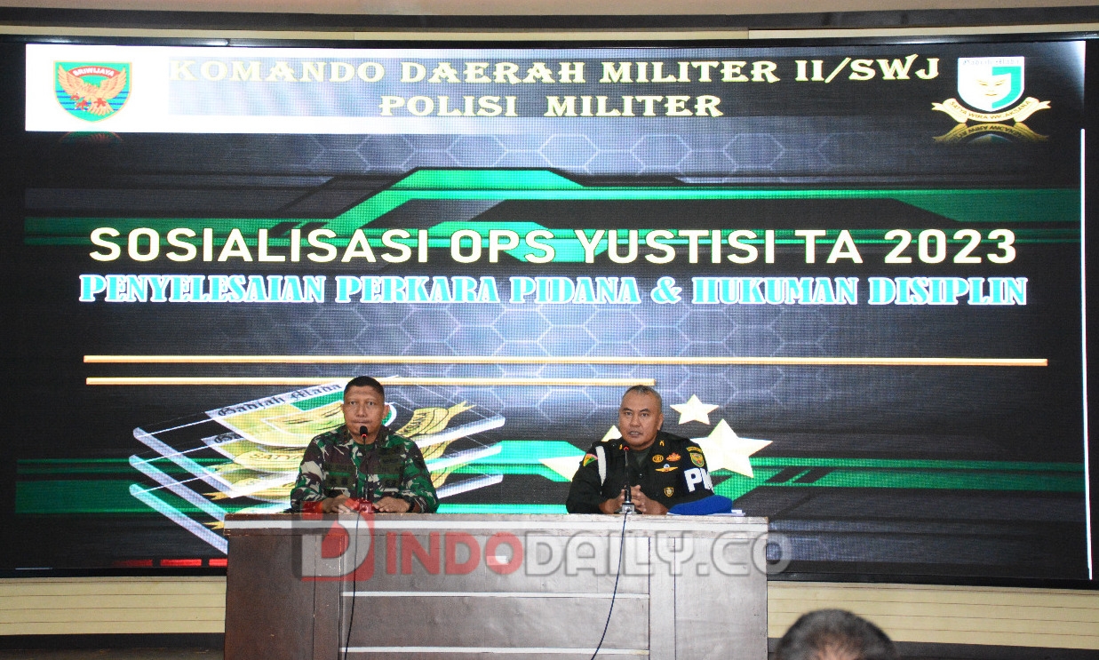 Sosialiasi operasi Gaktib dan Yustisi kepada Prajurit dan PNS Kodam II/Sriwijaya