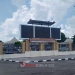 Videotron di Jalan Lintas Timur Indralaya - Kayuagung Km 35 tampak tidak berfungsi