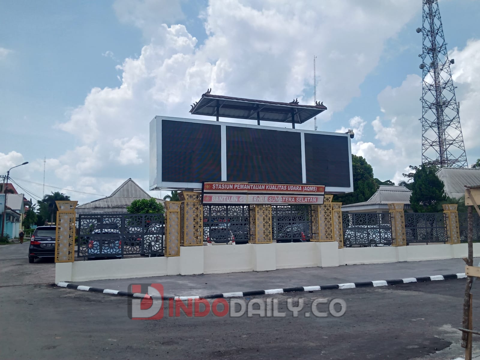 Videotron di Jalan Lintas Timur Indralaya - Kayuagung Km 35 tampak tidak berfungsi
