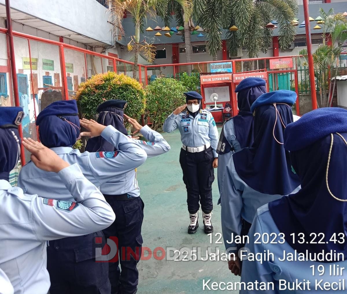 Regu pengamanan di Lembaga Pemasyarakatan Perempuan Kelas IIA Palembang Kanwil Kemenkum HAM Sumsel saat melakukan ASTEKPAM