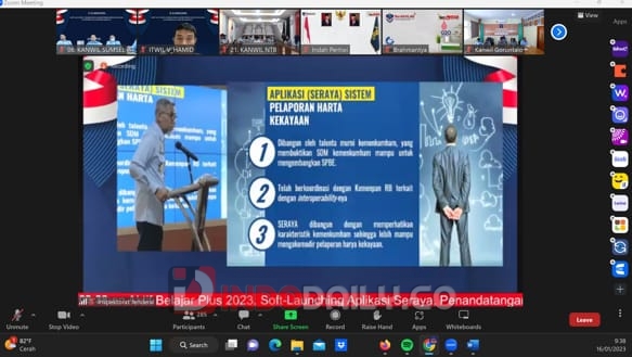 Soft Launching Aplikasi SERAYA, Penandatanganan Perjanjian Kerja Sama antara ITJEN dan LPSK, serta Pembukaan Kegiatan Aktif Belajar Plus, Senin (16/1/2023)