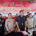 Kasat Reskrim Polrestabes Palembang, AKBP Haris Dinzah saat menggelar keterangan pers, Selasa (17/1/2023)