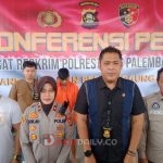 Sat Reskrim Polrestabes Palembang dan Unit Reskrim Polsek IT II saat menggelar keterangan pers, Selasa (17/1/2023)