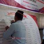 Suasana saat berlangsungnya Penandatanganan Komitmen Bersama Pembangunan Zona Integritas Tahun 2023, bertempat di aula Laperang Lapas Perempuan Palembang, Rabu (18/01/2023). Foto: Ist./Indodaily co