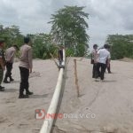 Jajaran Polsek Rantau Alai melaksanakan giat penghentian operasional penambangan pasir (Galian C) di Desa Santapan Timur Kecamatan Kandis, Ogan Ilir