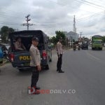 Polsek Tanjung Raja saat melaksanakan giat Patroli Biet, Rabu (18/1/2023)