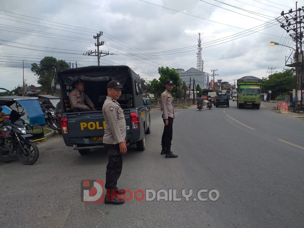 Polsek Tanjung Raja saat melaksanakan giat Patroli Biet, Rabu (18/1/2023)