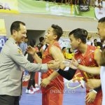 Wakapolda Sumsel Brigjen Pol M.Zulkarnain  SIK MSi menghadiri pertandingan Bola Voli Proliga Tahun 2023, Kamis (19/1/2023) di PSCC Palembang