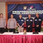Penandatanganan MoU antara Polda Sumsel dan SKK Migas, Kamis (19/1/2023)